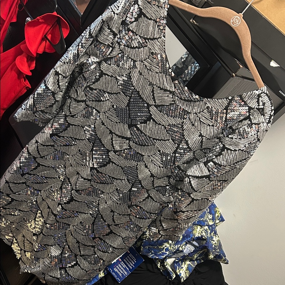 Glamorous Silver Sequin Dress